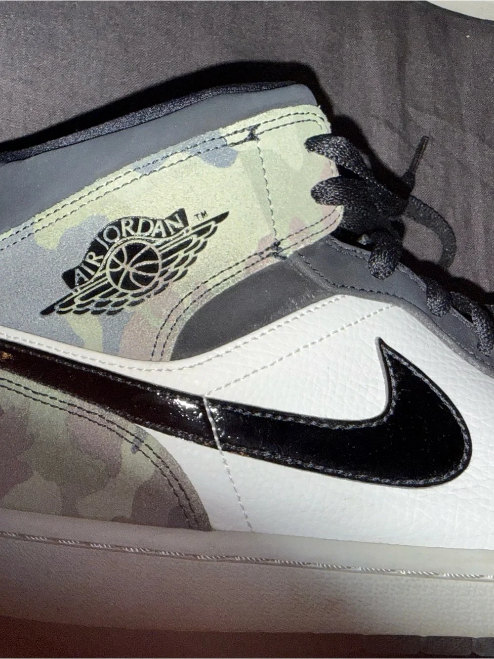 Air Jordan 1 Mid “Grey Camo” (also called “Shadow Camo”)